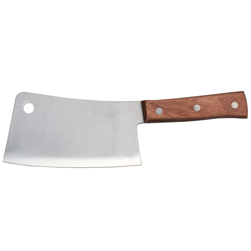 Nella 8" Chinese Style Wood Handle Cleaver - 10560