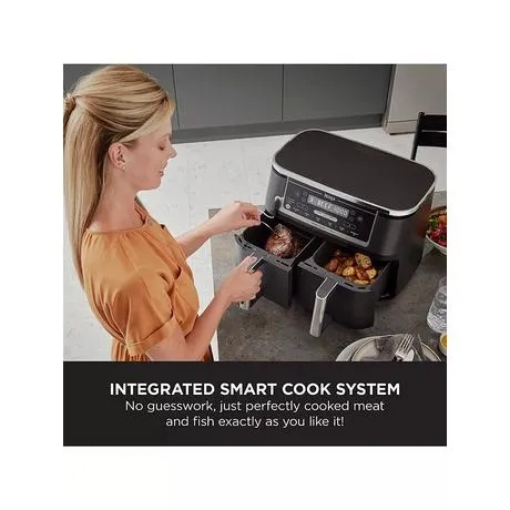 Ninja Foodi MAX Dual Zone Air Fryer with Smart Cook System AF451UK 9.5L Black