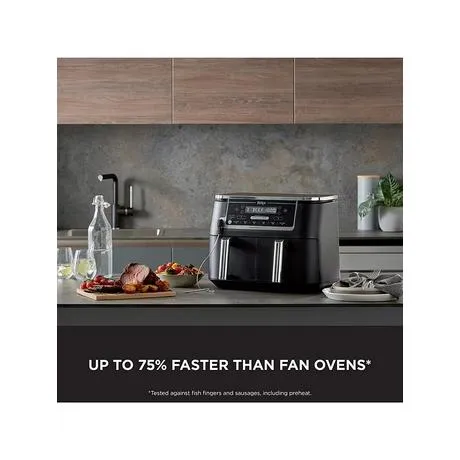 Ninja Foodi MAX Dual Zone Air Fryer with Smart Cook System AF451UK 9.5L Black