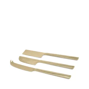 Novaro Cheese Knife Set - 3 Piece - Gold