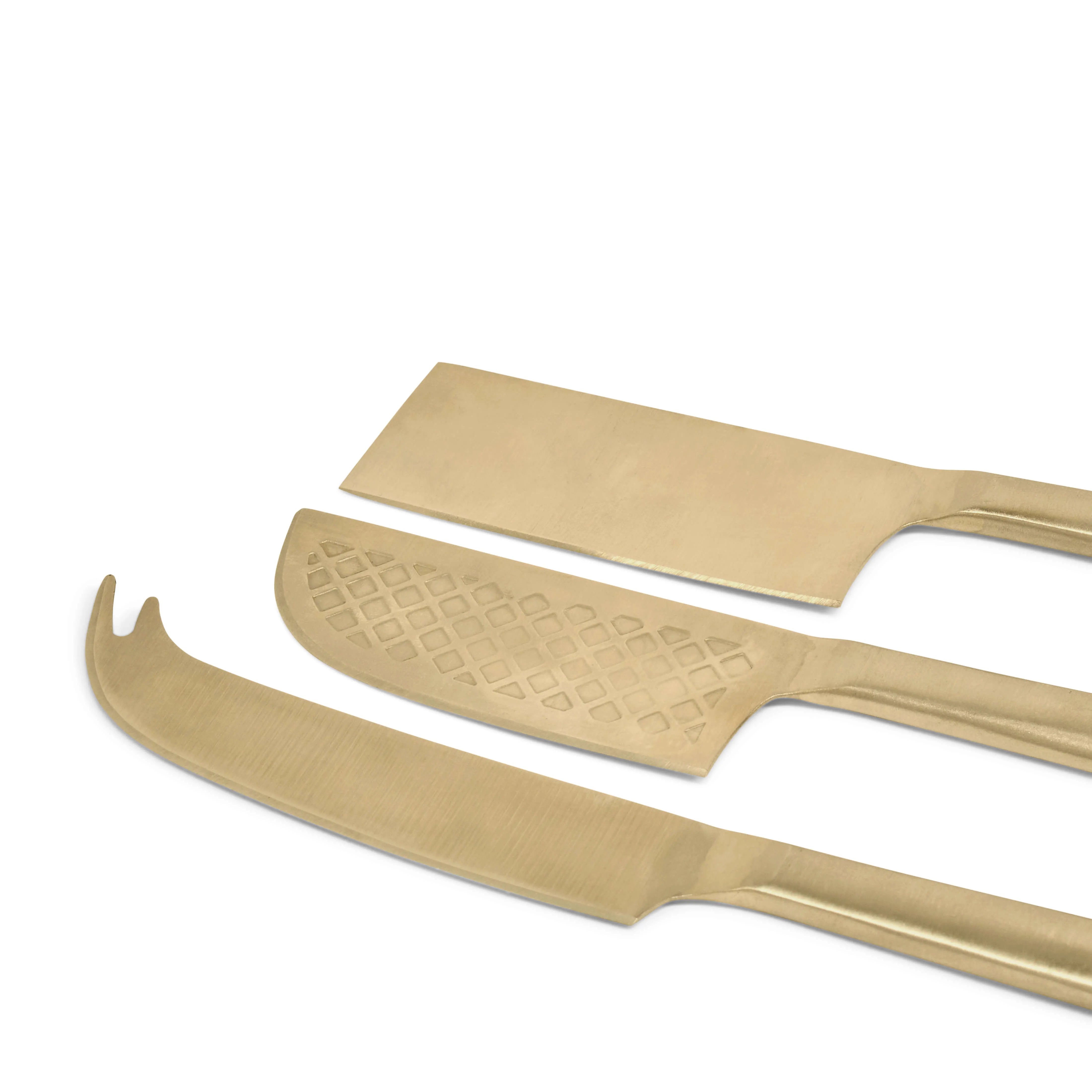 Novaro Cheese Knife Set - 3 Piece - Gold