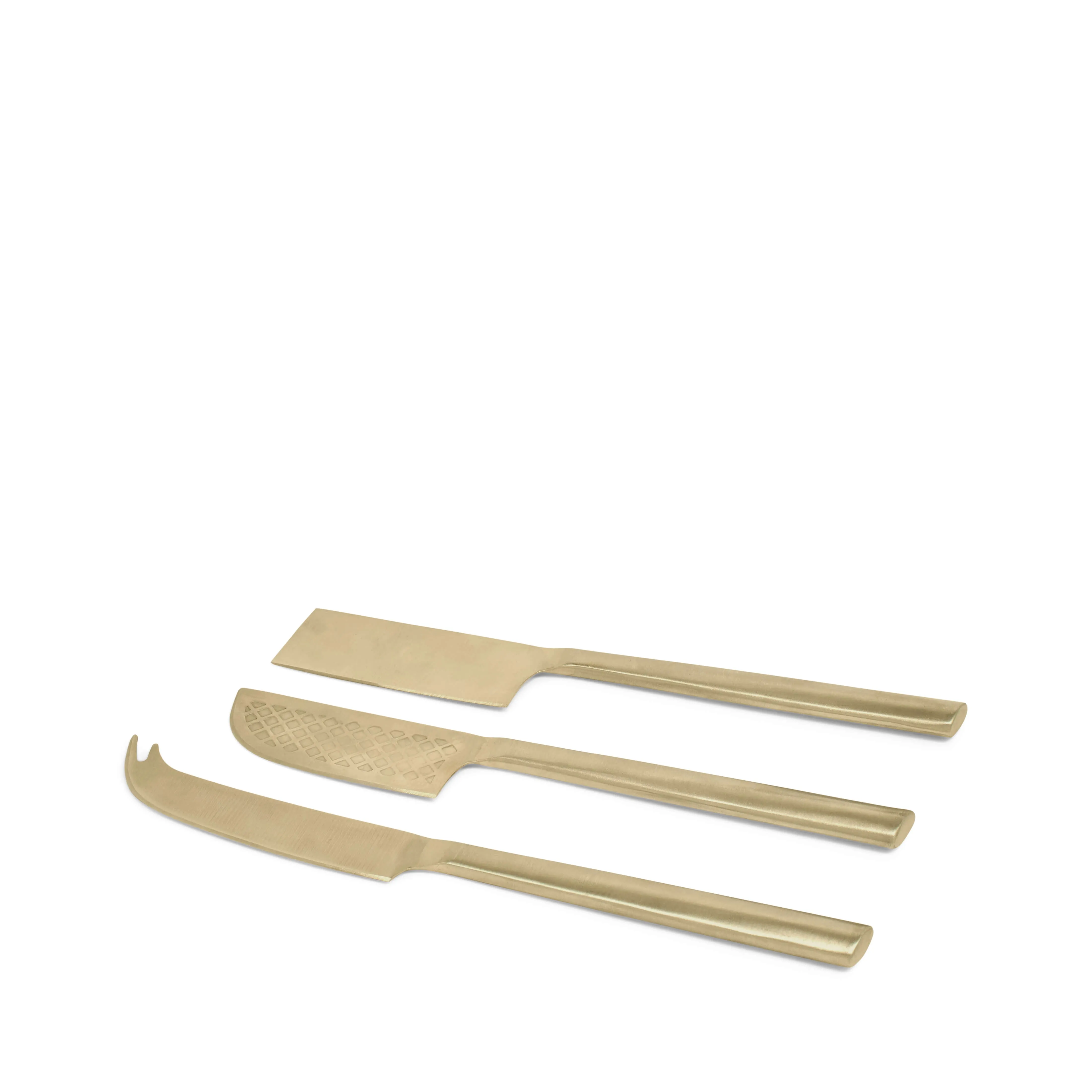 Novaro Cheese Knife Set - 3 Piece - Gold