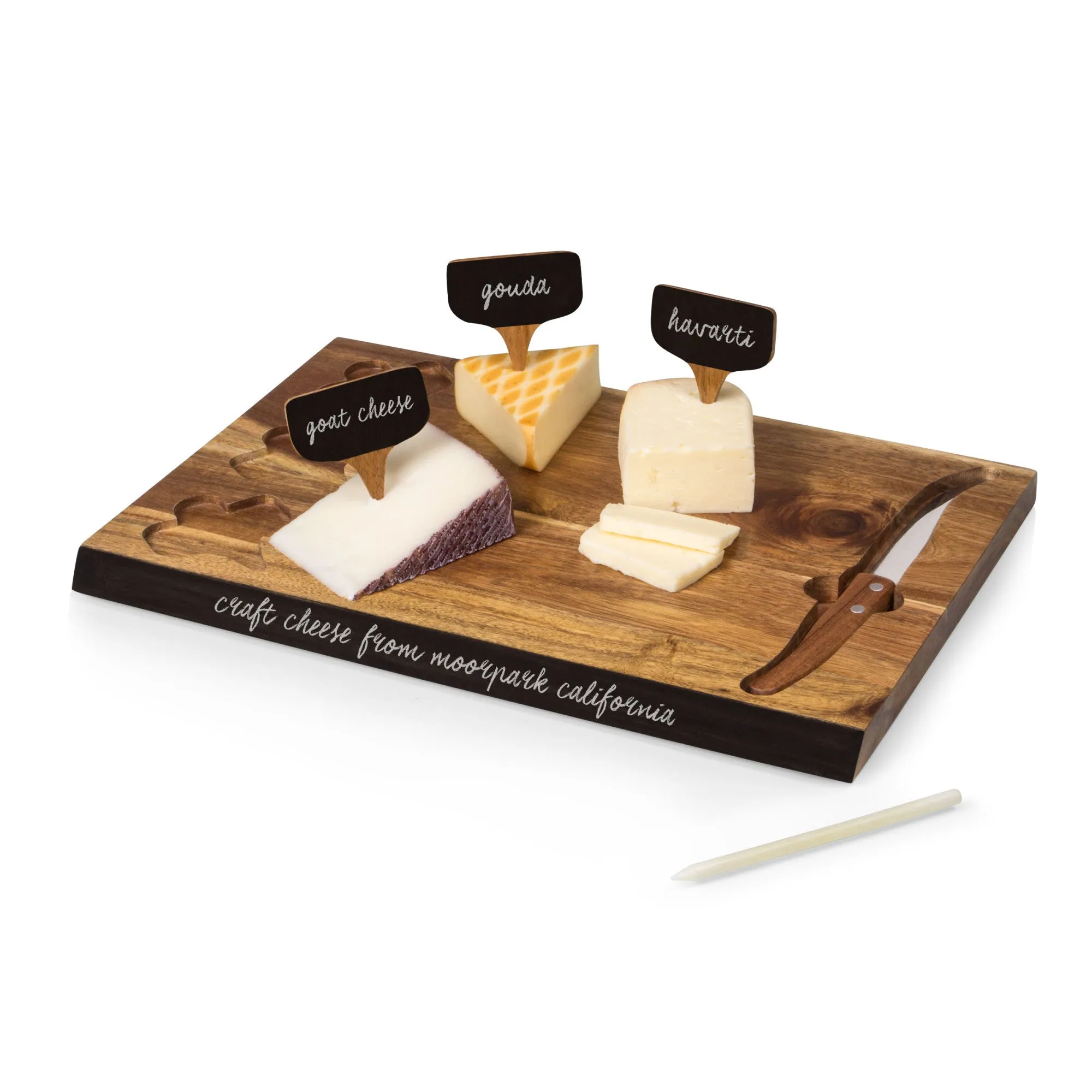 Oklahoma Sooners - Delio Acacia Cheese Cutting Board & Tools Set