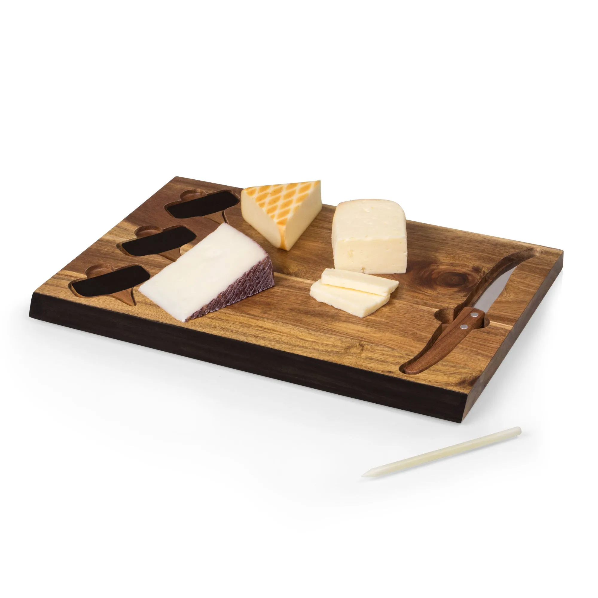 Ole Miss Rebels - Delio Acacia Cheese Cutting Board & Tools Set