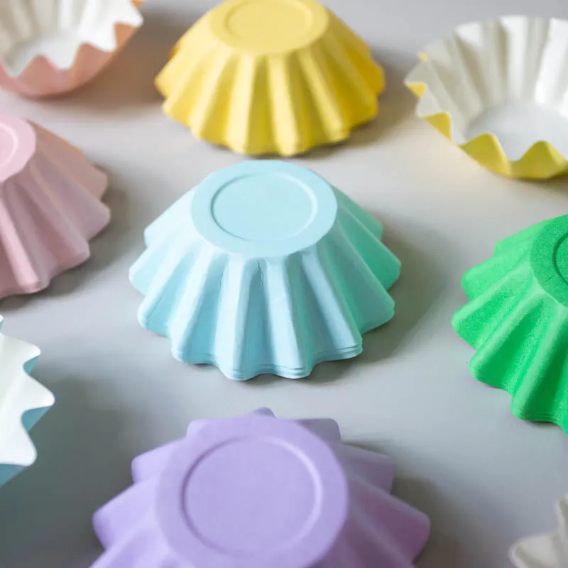 Pastel Mix Bloom Baking Cups