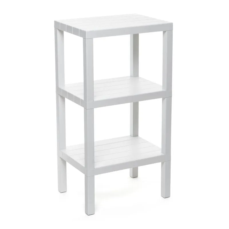 Rectangular Rack Lombok 3 Levels White