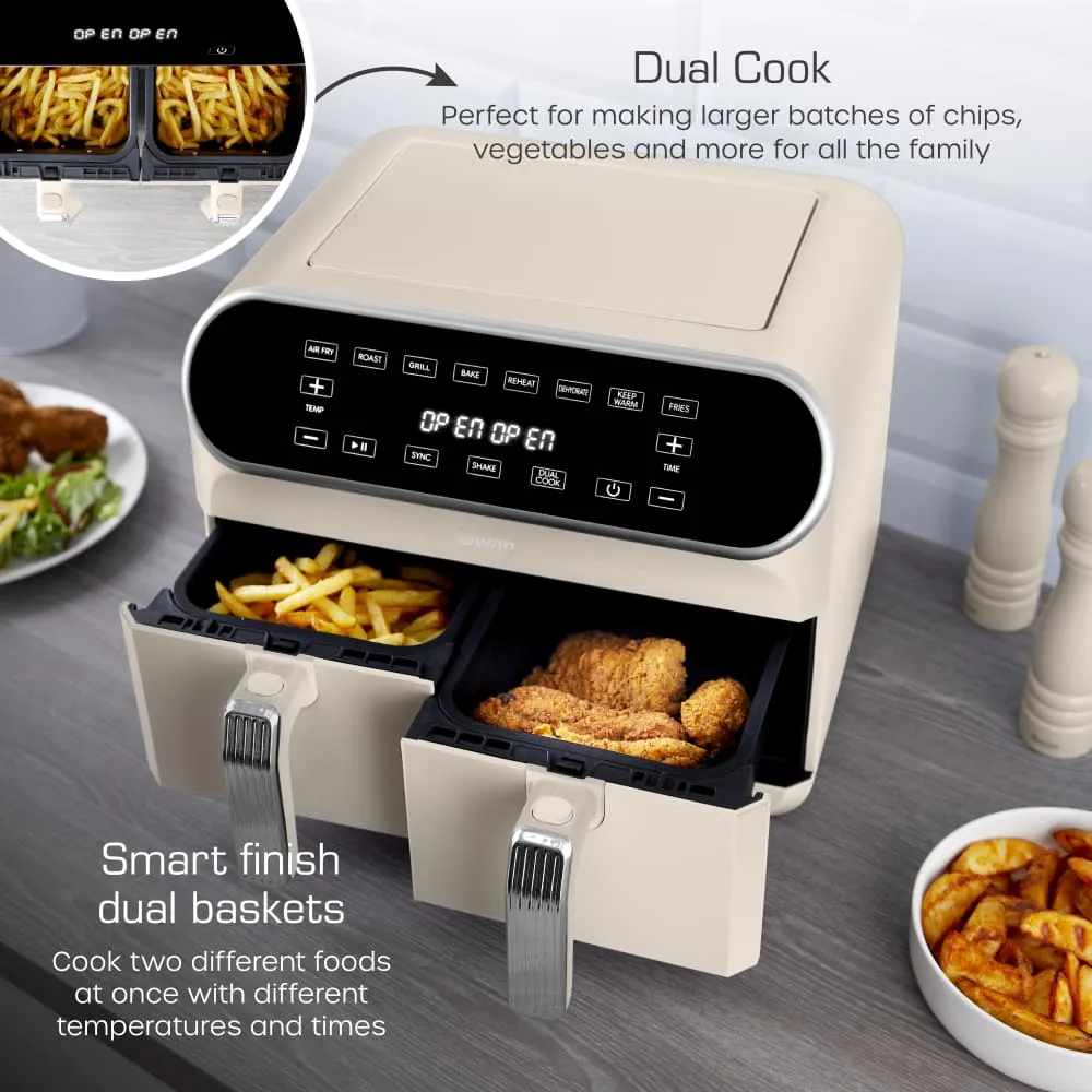 Retro 8L Dual Basket Air Fryer