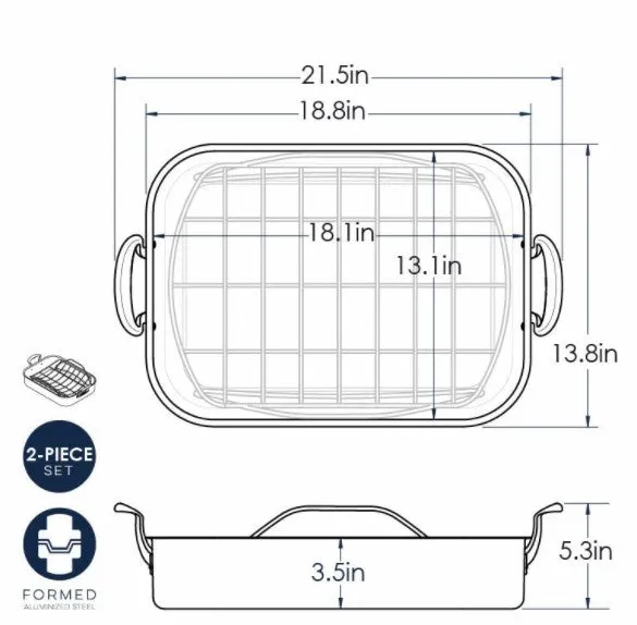 Roasting Pan w/ Rack XL Copper