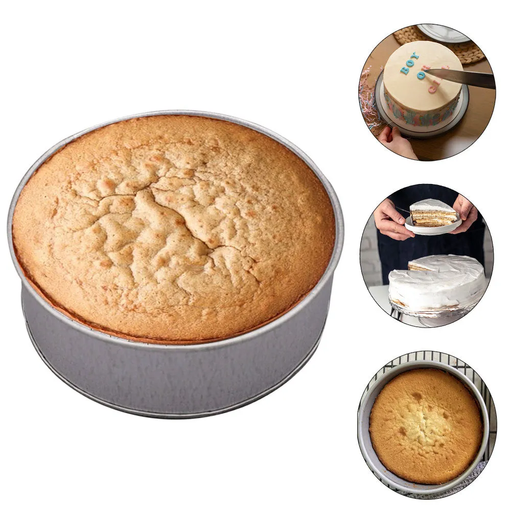 Round Cake Baking Mold Galvanized Steel 6 X 6 Inch