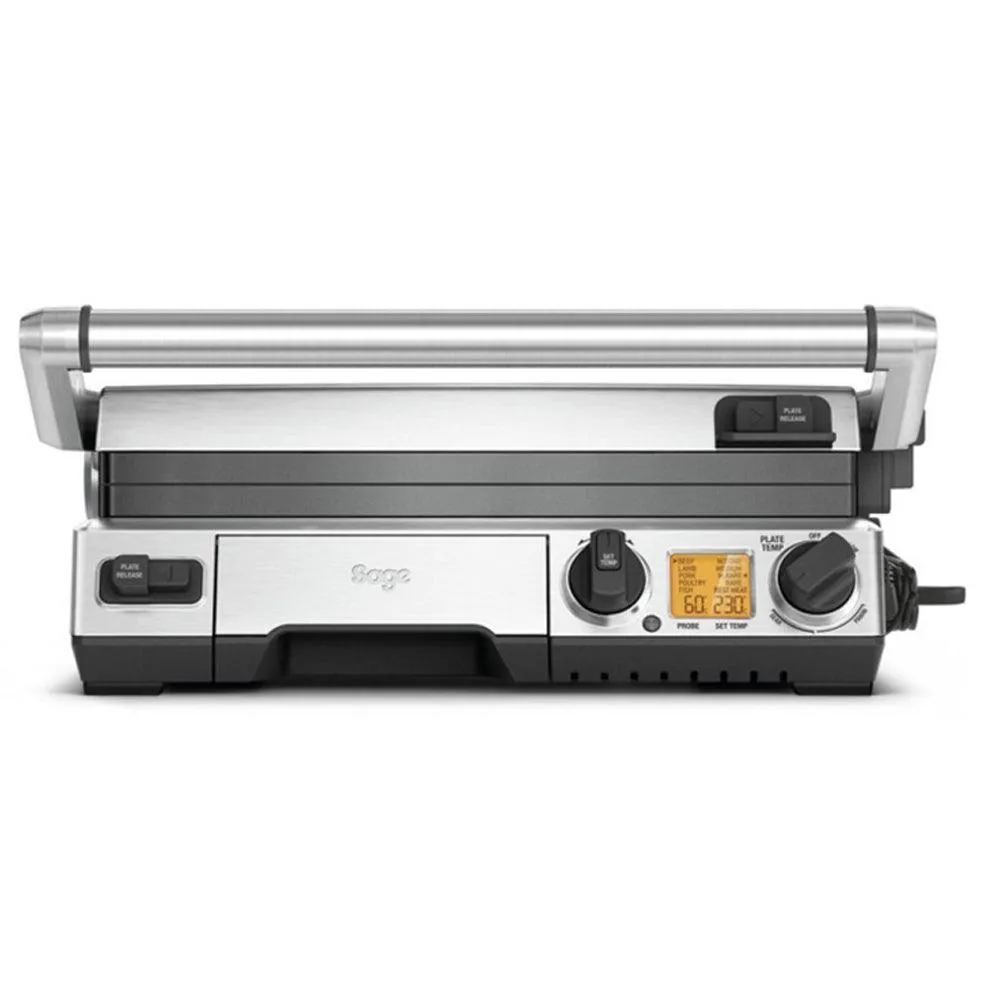 Sage 2400W Cast Aluminium Non-stick Smart Grill Pro - Brushed Stainless Steel | BGR840BSS