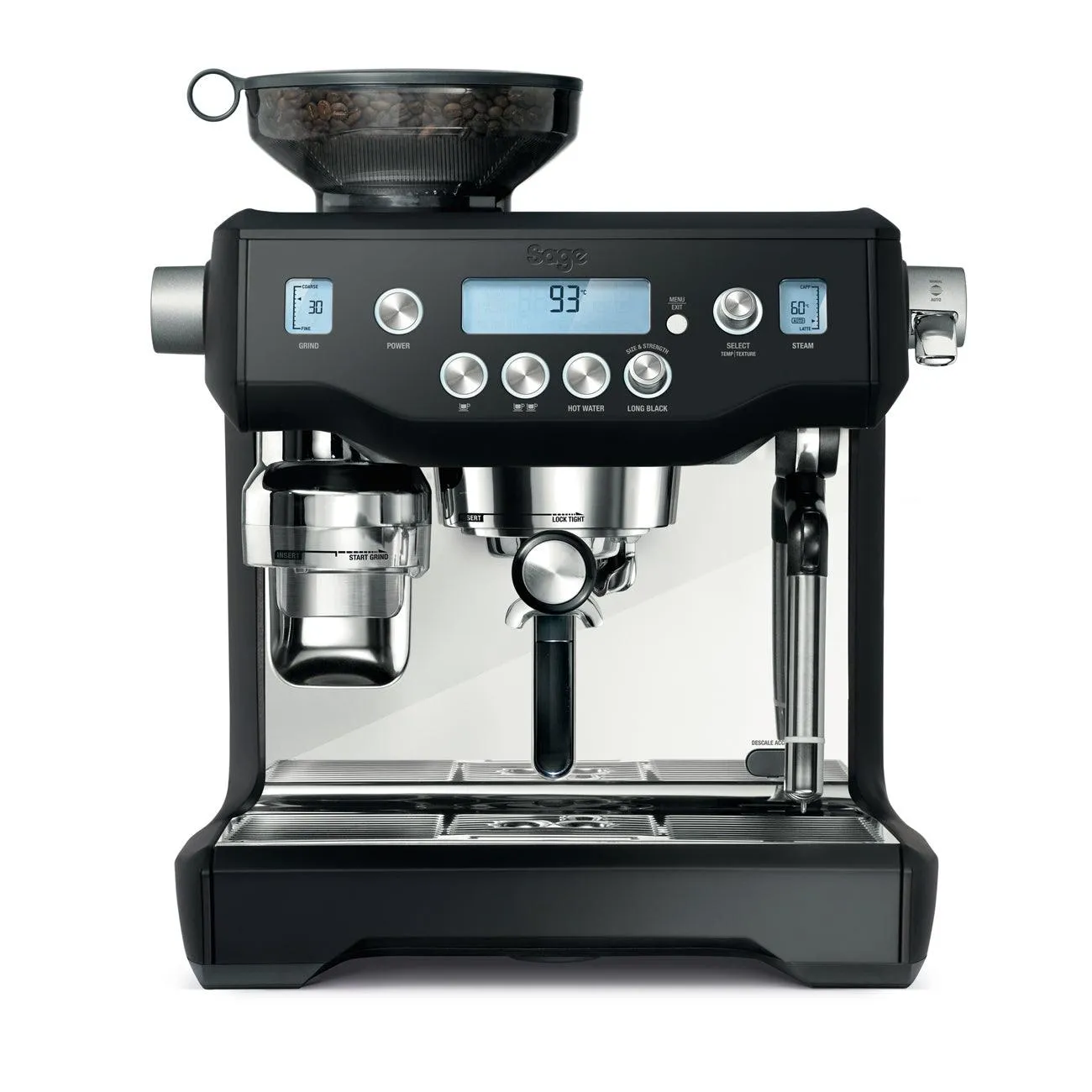 Sage The Oracle 2400W Espresso Coffee Machine - Black Truffle | SES980BTR4GUK1