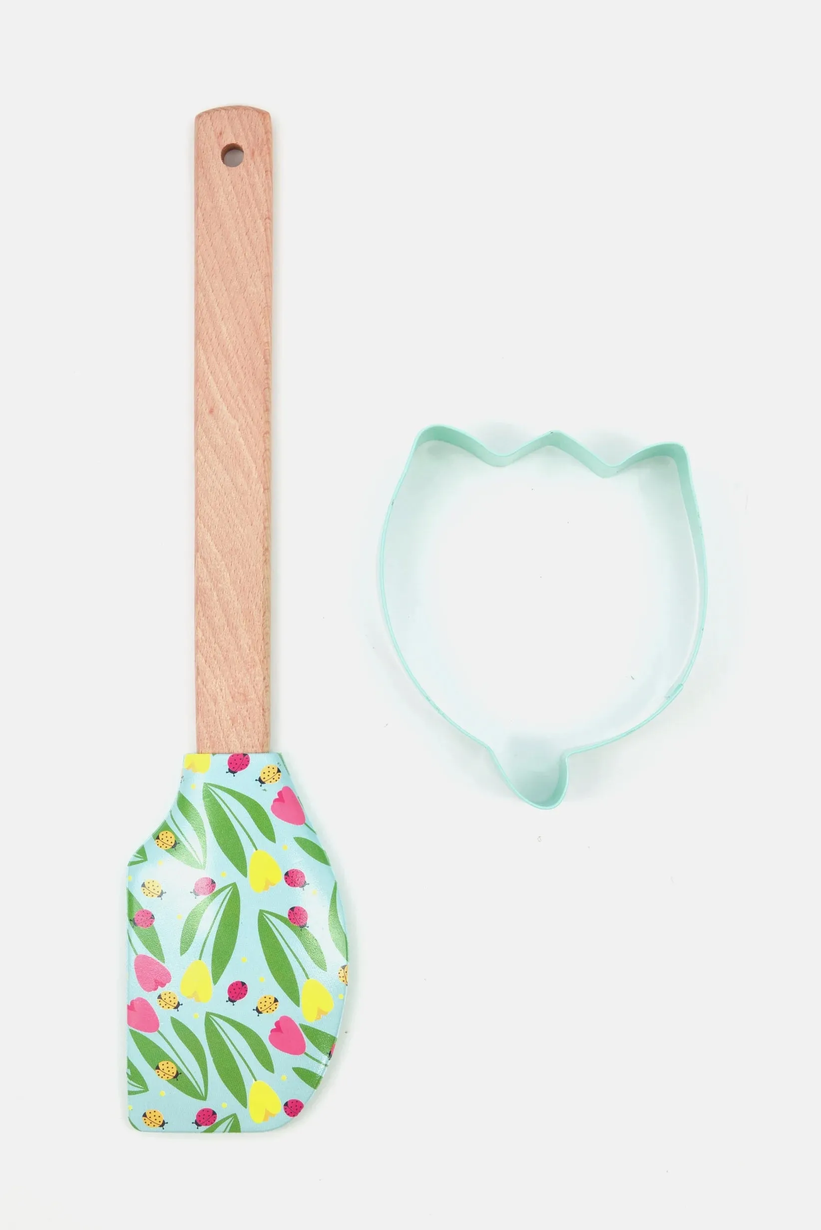 Silicone Spatula and Cookie cutter - Tulips