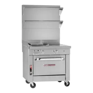 Southbend Platinum, P36A-PPC Gas Range , 36”, 24” Plancha Charbroiler With Convection Oven 141000 Total Btu