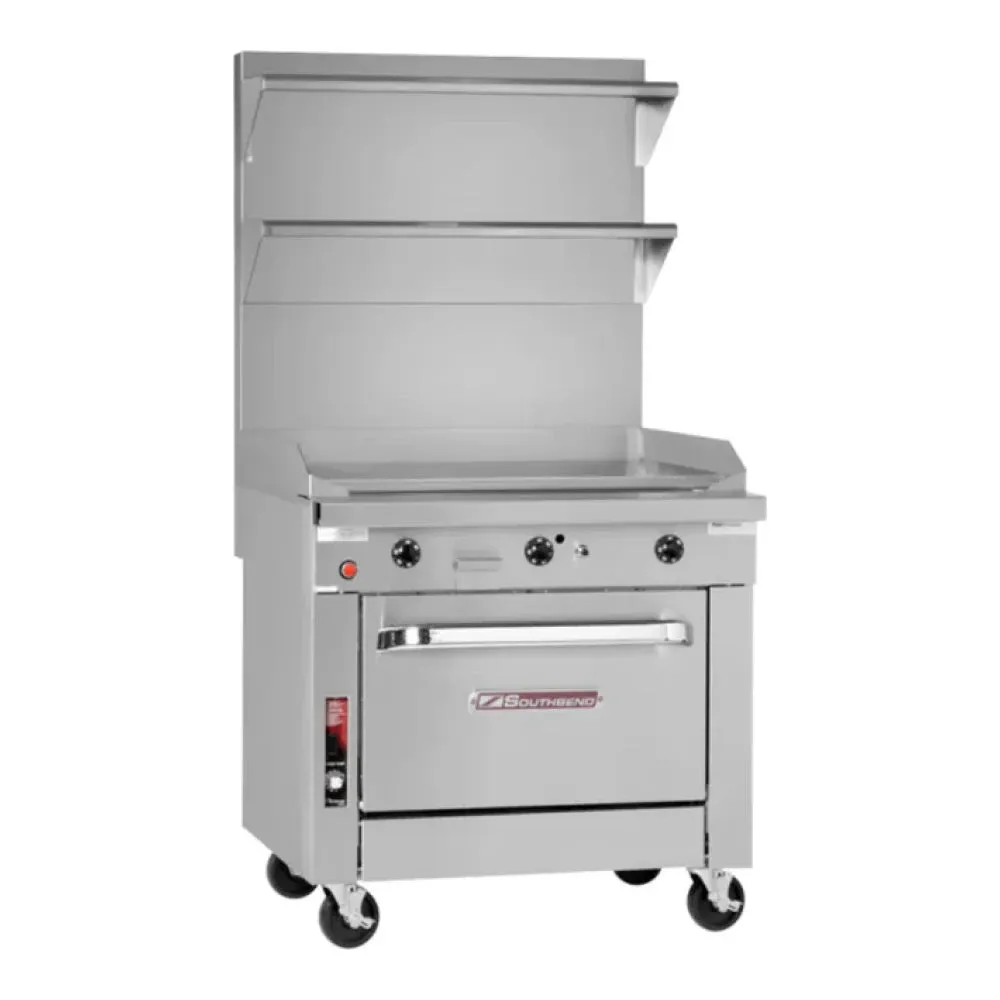 Southbend Platinum, P36C-GGG Gas, 36” Manual Griddle With Cabinet Base 96000 Total Btu