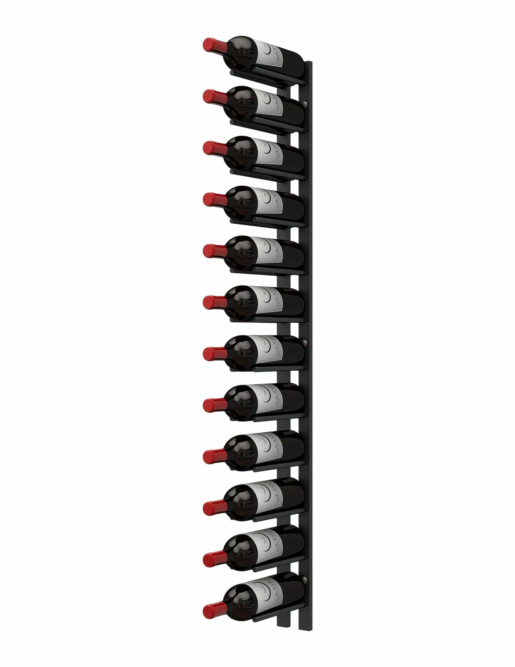 Straight Bottle ST Wall Mounted Wine Rails – 4FT Metal Wine Rack (12 Bottles)