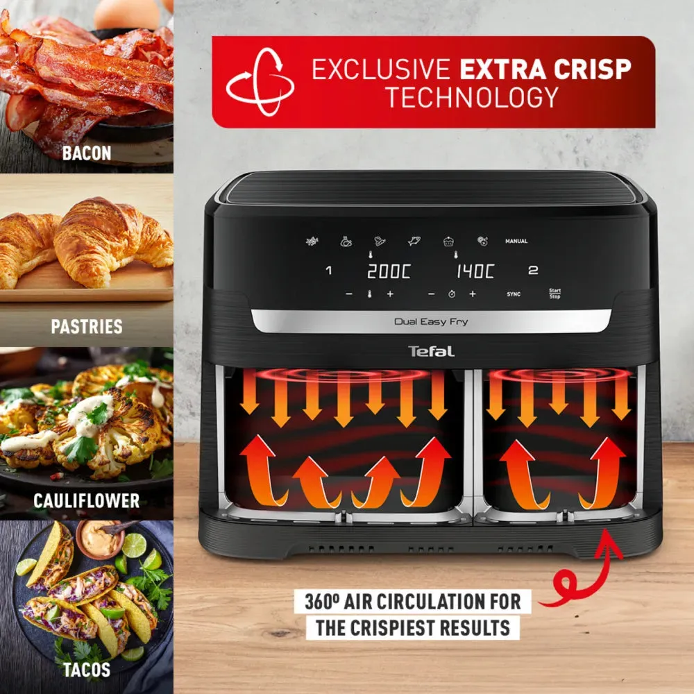 Tefal Dual Easy Fry Essential XXL Air Fryer EY901H