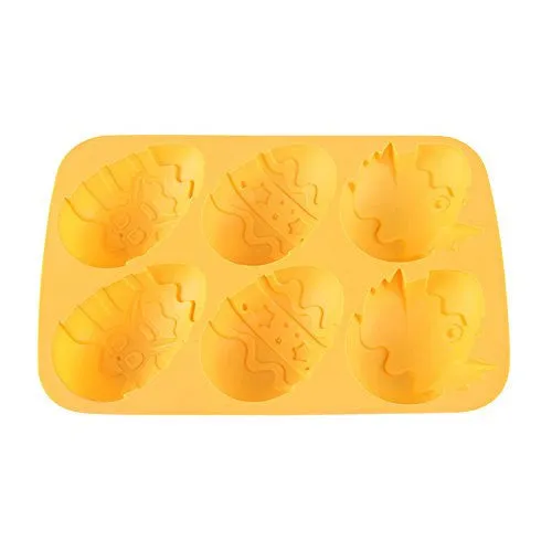 Yunko Easter Egg Bunny Chicks Silicone Cake Baking Mold Cake Pan Muffin Cups Handmade Soap Moulds DIY Tool